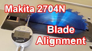 HOW TO Makita 2704N table saw Blade Alignment [upl. by Yna]