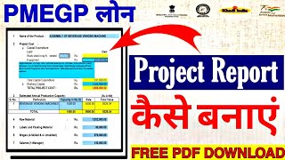 PMEGP Loan Project Report PDF Download 2024  PMEGP Project Report Kaise Banaye [upl. by Ricker]