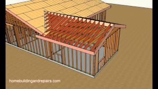 How To Attach Home Addition Roof Framing To Existing Sloping Roof [upl. by Arfihs883]