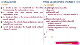 Runnable Interface – Java Programming [upl. by Aramit]