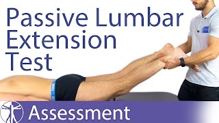 Passive Lumbar Extension Test PLET  Lumbar Instability [upl. by Teak]