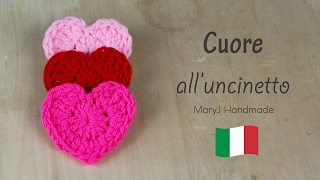 Cuore alluncinetto  orecchini  amigurumi  applique [upl. by Arinaj621]