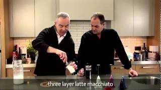 aerolatte  milk frother makes three layer caffè latte macchiato [upl. by Amby845]