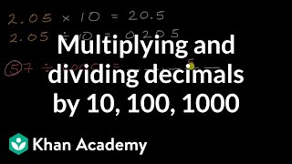 Multiplying and dividing decimals by 10 100 1000 [upl. by Silber]