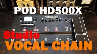 POD HD500X Patch MIC XLR Vocal Chain Compressor Reverb Delay LINE6 [upl. by Yrome]