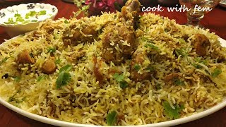 Hyderabadi Chicken Dum Biryani  Restaurant Style Eid Special Biryani At Home By Cook with Fem [upl. by Gustavo]