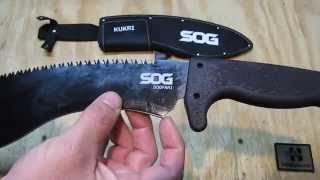 sog knives and tools sogfari kukri machete with sawback [upl. by Haland]