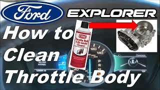 Ford Explorer Rough IdleIdling  How To Clean Throttle Body [upl. by Ahterod258]