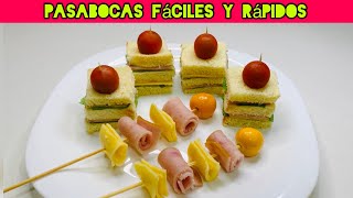 PASABOCAS FÁCILES Y ECONÓMICOS PARA FIESTAS 👌 [upl. by Placida]