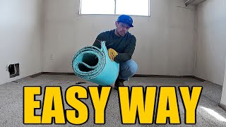 Removing Carpet The EASY WAY [upl. by Xer]