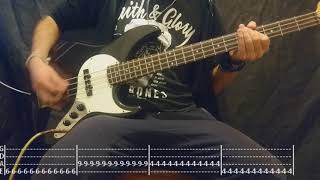 The Offspring  The Kids Arent Alright Bass Cover Tabs [upl. by Hazrit]