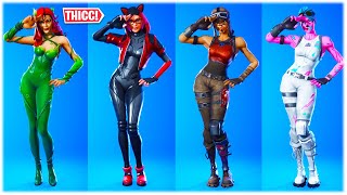 FORTNITE THICC POKIMANE DANCE EMOTE quotPOKIquot SHOWCASED WITH HOT SKINS POISON IVY LYNX RUBY 🍑😍❤️ [upl. by Sandell]