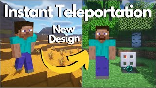 Minecraft Simple Redstone Teleporter Updated Tutorial [upl. by Bayer363]