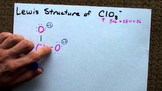 Lewis Structure of ClO3 chlorate anion [upl. by Adalai]