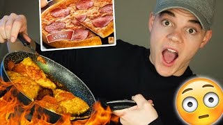 TIEFKÜHLPIZZA braten extrem LECKER😳  EXPERIMENT [upl. by Niwre]