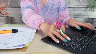 ASMR Paper amp Typing Sounds • Data Entry • Home Office Ambiance [upl. by Sascha]