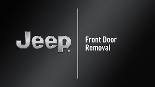 Front Door Removal  How To  2020 Jeep Wrangler [upl. by Hamilton]