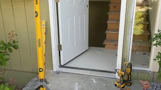 Jeld Wen Front Door Installation  Really crappy products and craftsmanship PART 1 [upl. by Tarazi812]