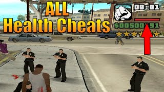 GTA San Andreas Health Cheats  Infinite Health Cheat and Health Armor and Money Cheat [upl. by Fates]