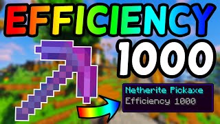 How To Get An Efficiency 1000 Netherite Pickaxe in Minecraft 116 2021 [upl. by Eetnom]