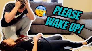 FAINTING PRANK ON BOYFRIEND CUTE REACTION [upl. by Aninnaig421]