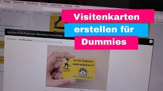 Visitenkarten erstellen für Dummies [upl. by Parke]