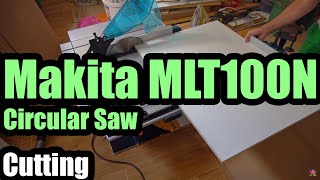 Makita MLT100N circular saw Cutting [upl. by Nenerb]