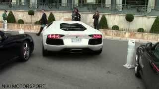 Lamborghini Aventador crashes in Monaco [upl. by Ellasal]