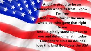 Lee Greenwood  God Bless The USA Lyrics [upl. by Dachi]