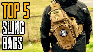 TOP 5 BEST TACTICAL SLING BAGS ON AMAZON [upl. by Alpert430]