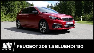 2017 Peugeot 308 ESSAI  que vaut le nouveau moteur diesel 15 BlueHDi 130 [upl. by Faria]