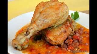 Pollo al Chilindrón Receta Fácil [upl. by Kitrak215]