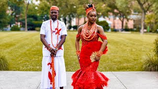 Gabriel amp Iyobosa’s Traditional Ceremony  Edo Bride meets Yoruba [upl. by Naitsirk]