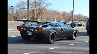 1985 Lamborghini Countach Start Up Revs and Leaving [upl. by Nauqyaj]