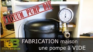 Fabrication maison dune pompe à vide  how to make a vacuum pump from a old refrigerator compressor [upl. by Emixam]