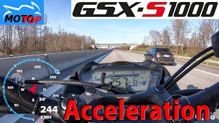 Suzuki GSXS 1000  ACCELERATION  GPS measured [upl. by Hnirt]