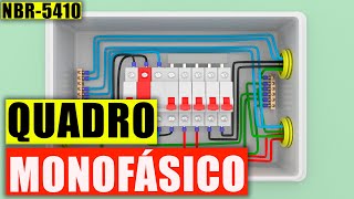 COMO MONTAR QUADRO DE DISTRIBUIÇÃO MONOFÁSICO QDC COMPLETO [upl. by Zerdna]