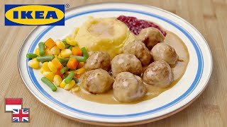 Resep BAKSO SAPI ALA IKEA Lengkap Dengan Saus Gravy amp Mashed Potato Swedish Meatballs [upl. by Dogs]