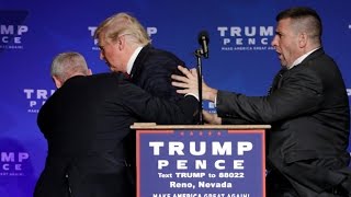 Donald Trump rushed off stage during rally in Nevada [upl. by Zehcnas]