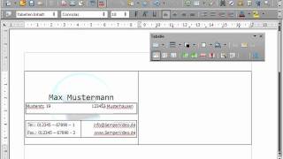 OpenOffice Writer Visitenkarten [upl. by Sloatman]