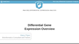 R Tutorial  Differential Gene Expression Overview [upl. by Townie]