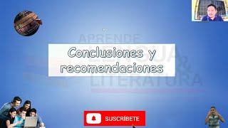 Conclusiones y recomendaciones para tu proyecto  fácil [upl. by Robertson]