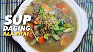 Resepi Sup Daging Ala Thai [upl. by Nylirrehs]