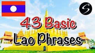 Learn Lao Language EP15  43 Basic Lao Phrases  Lao English Lesson [upl. by Aicilat164]