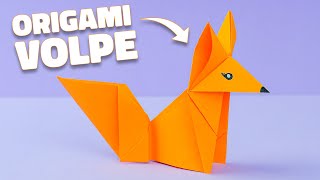 Come fare una Volpe Origami tutorial  DIY Lavoretti con la carta [upl. by Ellga]