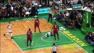 LeBron James MONSTER alleyoop slam vs Celtics [upl. by Boesch]