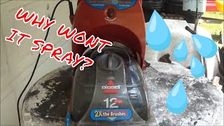 Bissell Proheat Not Spraying How To [upl. by Philander]