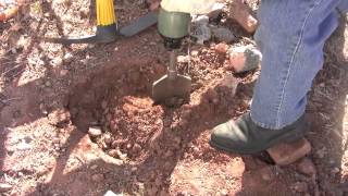 Rocky Clay Soil A Jackhammer Makes for Faster Planting [upl. by Yelkrab]