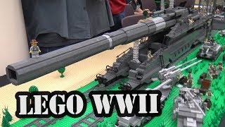 LEGO WWII German Schwerer Gustav Rail Gun  BrickCon 2017 [upl. by Asilahs947]