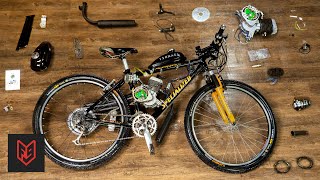 How to Build a 2Stroke Motorized Bicycle in 6 Minutes [upl. by Marutani]